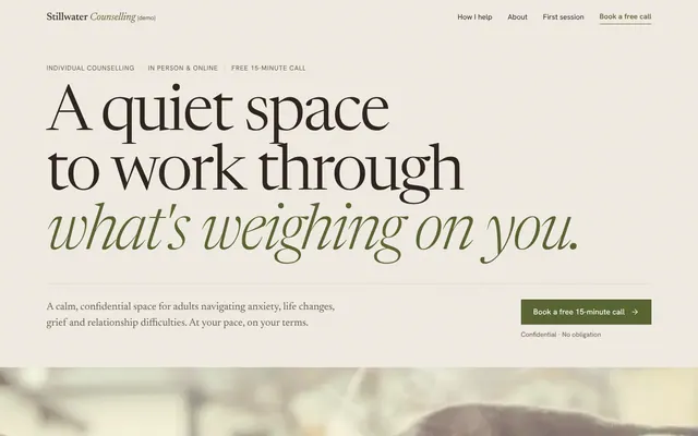 Desktop preview of example B: Journal